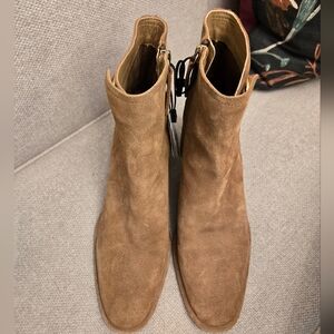 Zara Tan Suede Ankle Booties